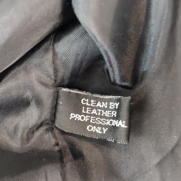 Sarah Morgan Vintage Black Leather Suede Vest Size Large - Picture 11 of 12